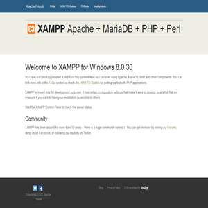 Welcome to XAMPP